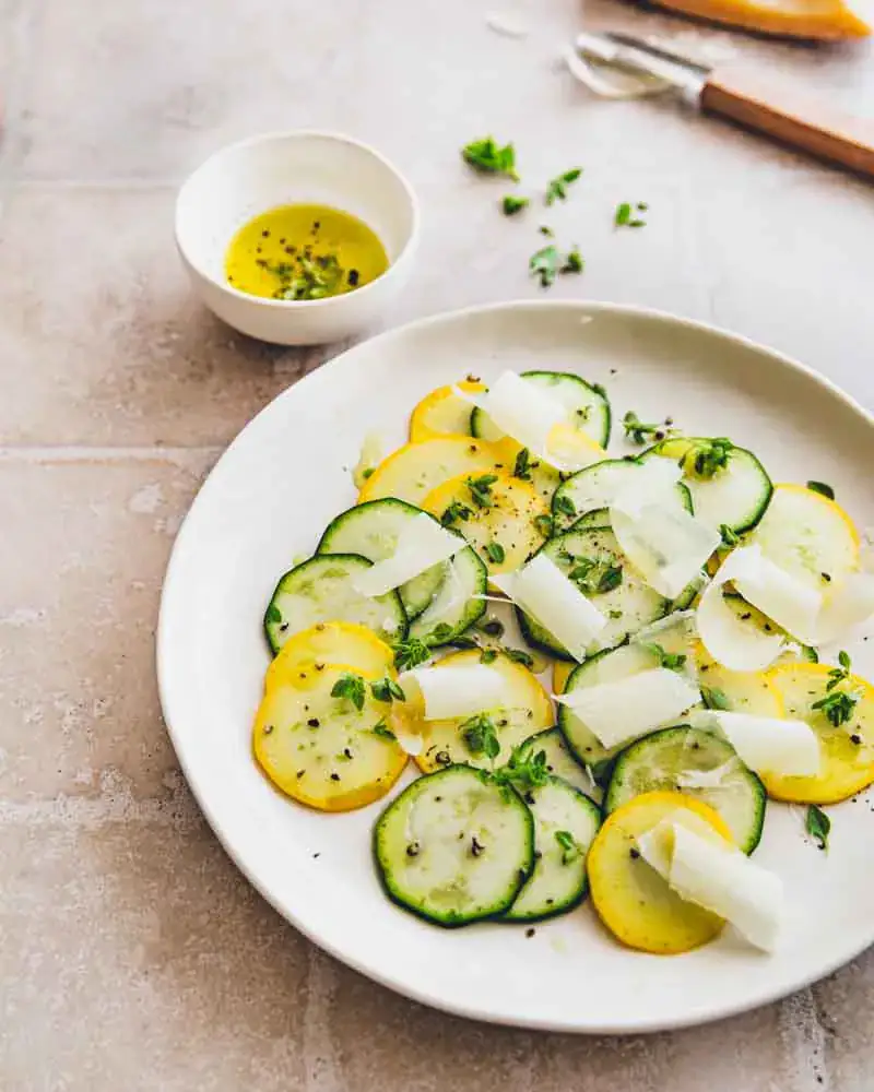 Carpaccio de courgettes