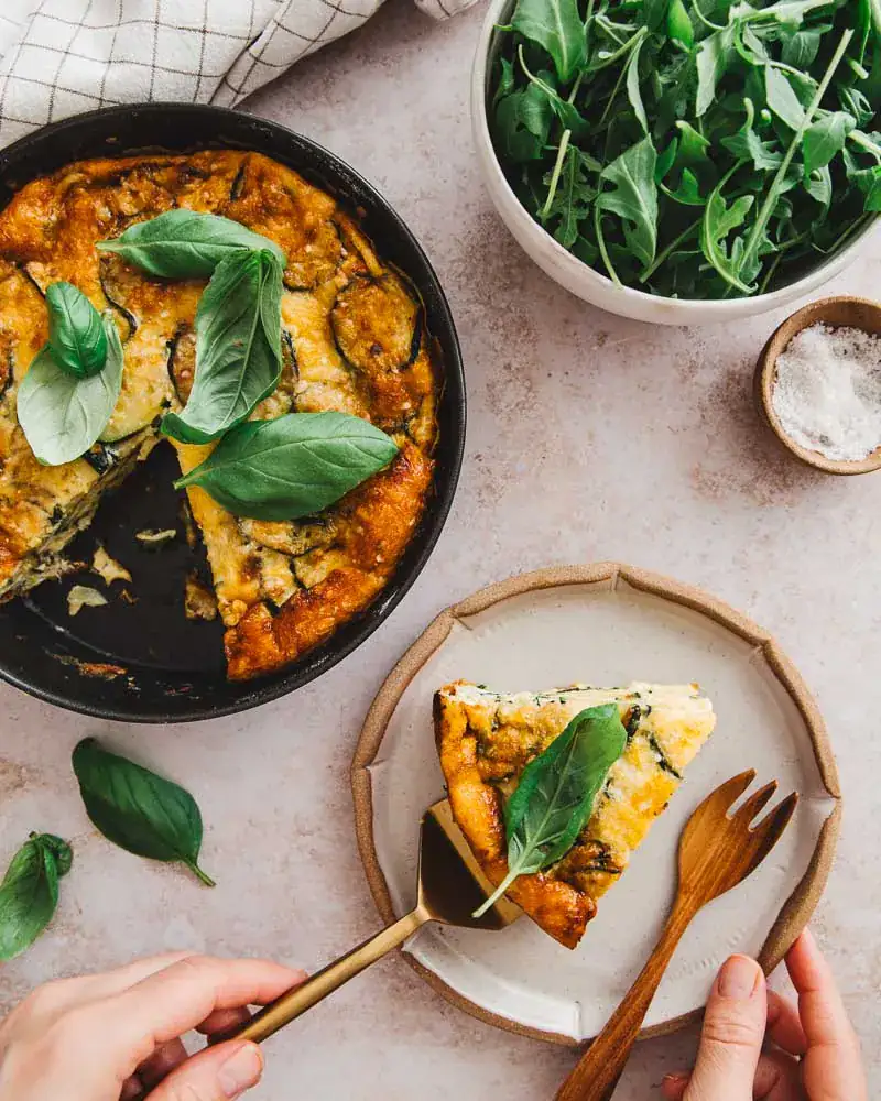 Frittata aux courgettes et basilic
