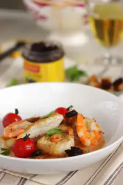 Marmite de poisson à la bisque de homard